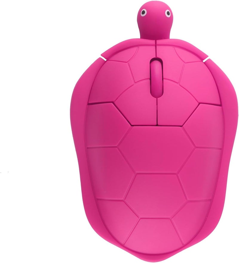 elec Space Wireless Turtle-Shaped Mouse, 2.4G Optical Computer Mouse, 3 Buttons, 12 x 7.7 cm (hot Pink) - Image 3